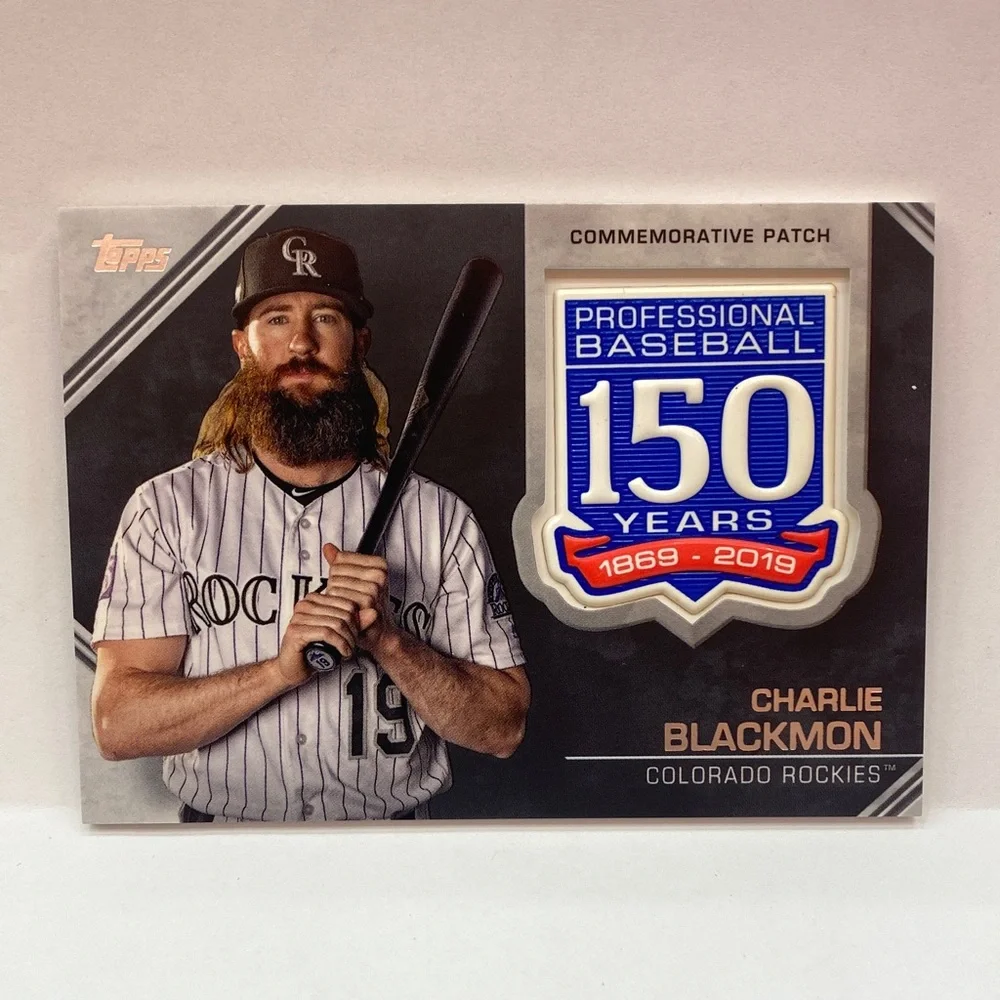 2019 Topps Charlie BlackmonRockies 150 Years Commemorative Patch #AMP-CBL (082)